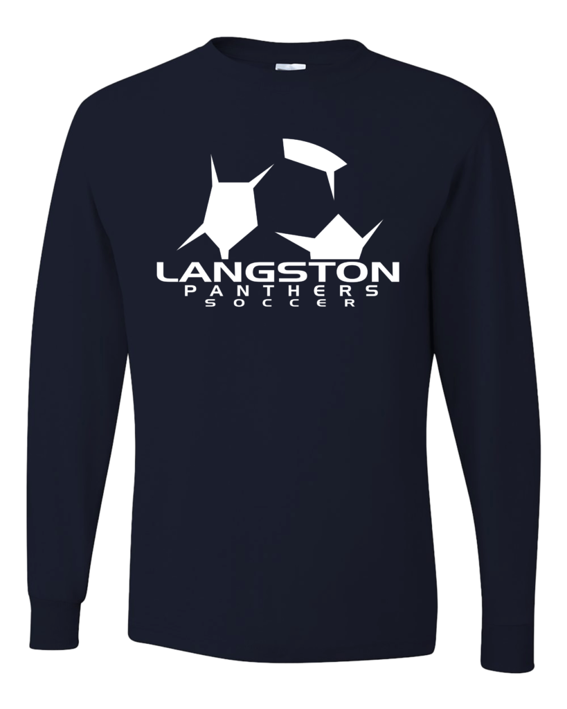 Longsleeve Black Langston Soccer Jerzees Tees