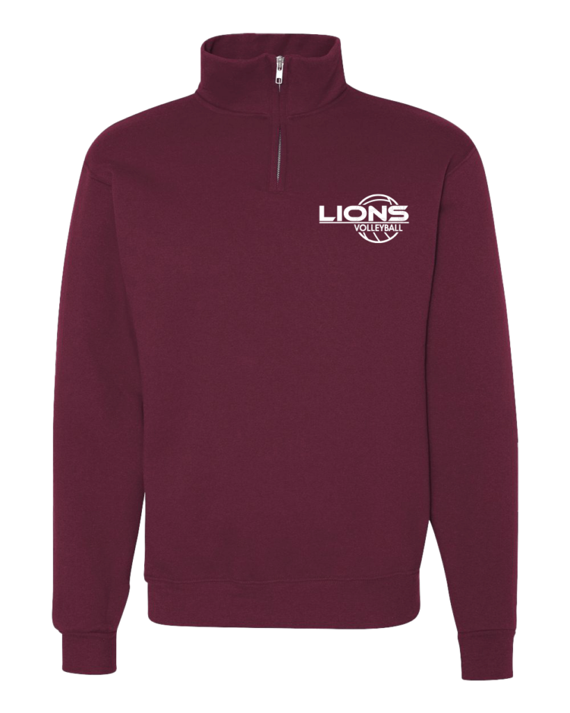 Maroon cadet collar Jerzee sweatshirt