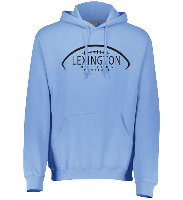 CUSTOM RUSSEL Football HOODIES - 695HBM Collegiate Blue Lexington Raiders Football