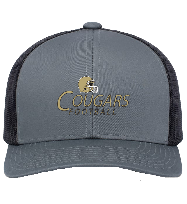 CUSTOM PACIFIC Football HEADWEAR HAT - 104C Graphite Cougars Football