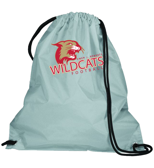 CUSTOM AUGUSTA Football BACKPACK - 1905 Gray Owen J Roberts Wildcats Football