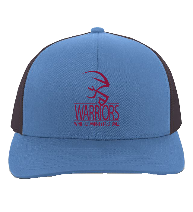 CUSTOM PACIFIC Football HEADWEAR HAT - 104C Ocean Blue Warriors Whittier Football