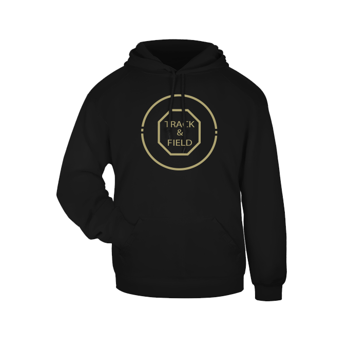 CUSTOM Track SWEATSHIRT HOODIES - 125400 Track and Field Black