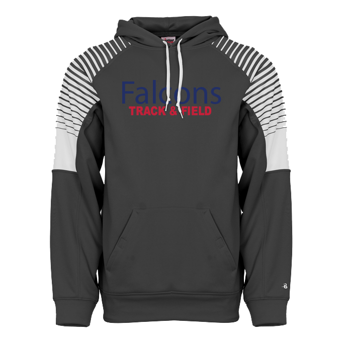 CUSTOM LINE UP Track HOODIES - 140500 Graphite Falcons Track and Field