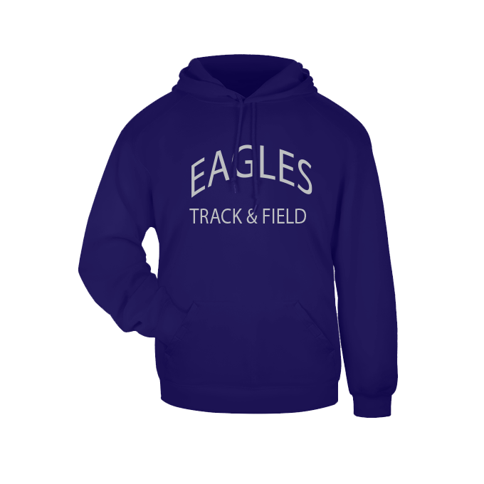 CUSTOM Track SWEATSHIRT HOODIES - 125400 Track and Field Purple Eagles