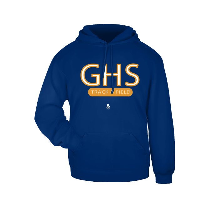 CUSTOM Track SWEATSHIRT HOODIES - 125400 Track and Field Royal GHS